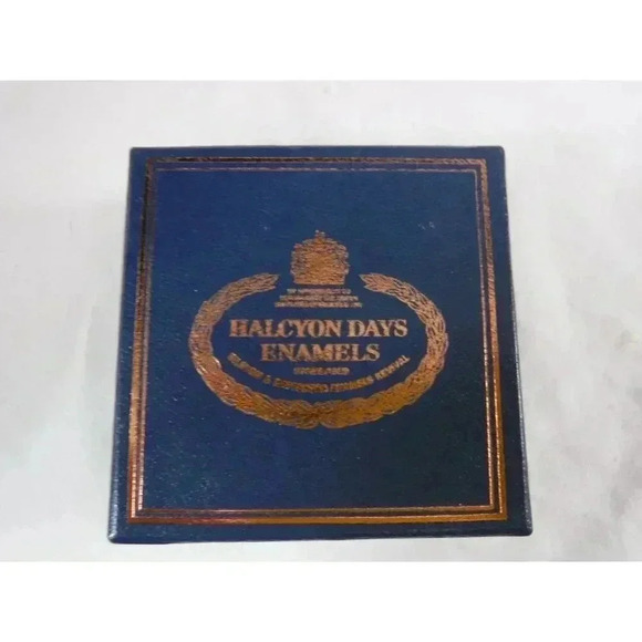 Enamel Box Halcyon Days "Flower Basket" Snuff‎ Pill Jewelry Trinket Mother's Day - Picture 3 of 5